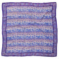 Large 39" Hand Dyed Batik Bandana, Soft Lightweight Cotton, Vines in Navy Blue