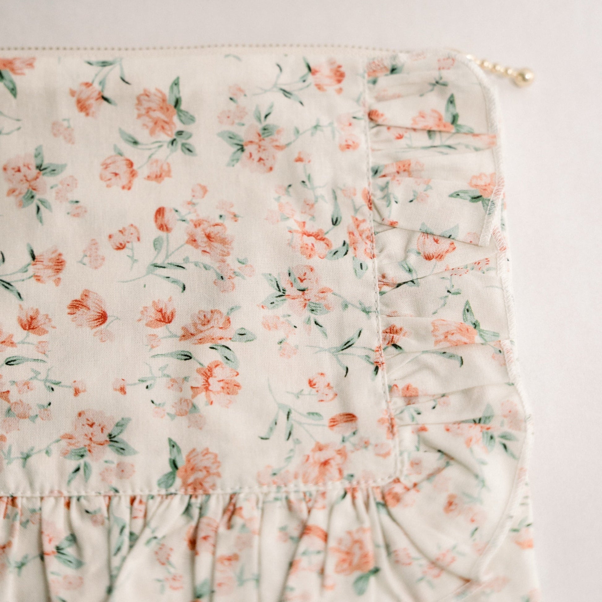 Vintage-Inspired Floral Pouch- Peony Charm