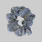 Navy Pinstripe Scrunchie