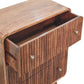 Solid Wood Honey Caramel T-Bar Ridged Chest