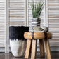 Eclipse Black & White Wool Floor Vase