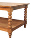 Solid Wood Spindle Coffee Table with Open Shelf