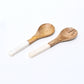 Mango Wood Salad Server Set | Natural Finish