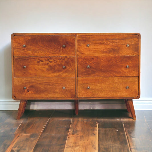 Solid Wood Large Curved Chest