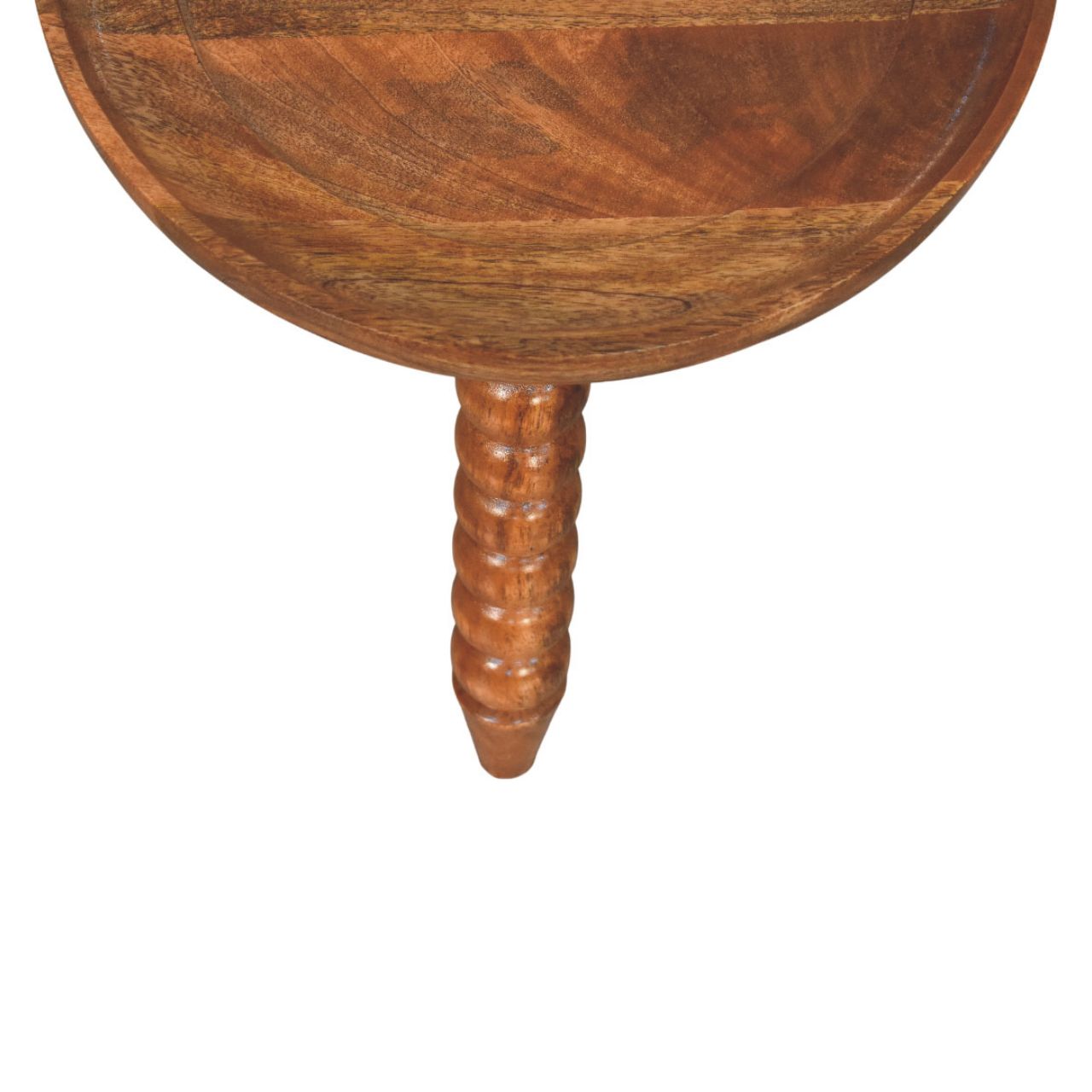 Solid Wood Spindle Tray Side Table