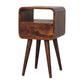 Solid Wood Mini Curve Bedside Table