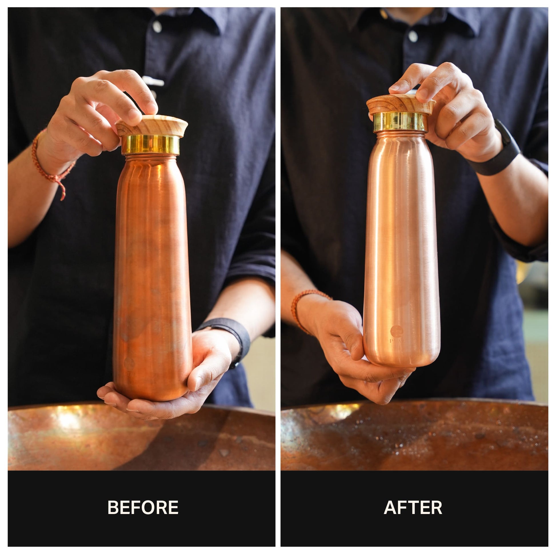 P-TAL Copper & Brass cleaner 10 Fl Oz | Non Toxic Tarnish Remover Gel | Plant Based and Eco-Friendly Metal Cleaner