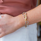 Mixed Metal Sculpted Circle Bracelet