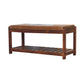 Solid Wood Buffalo Slatted Hallway Bench