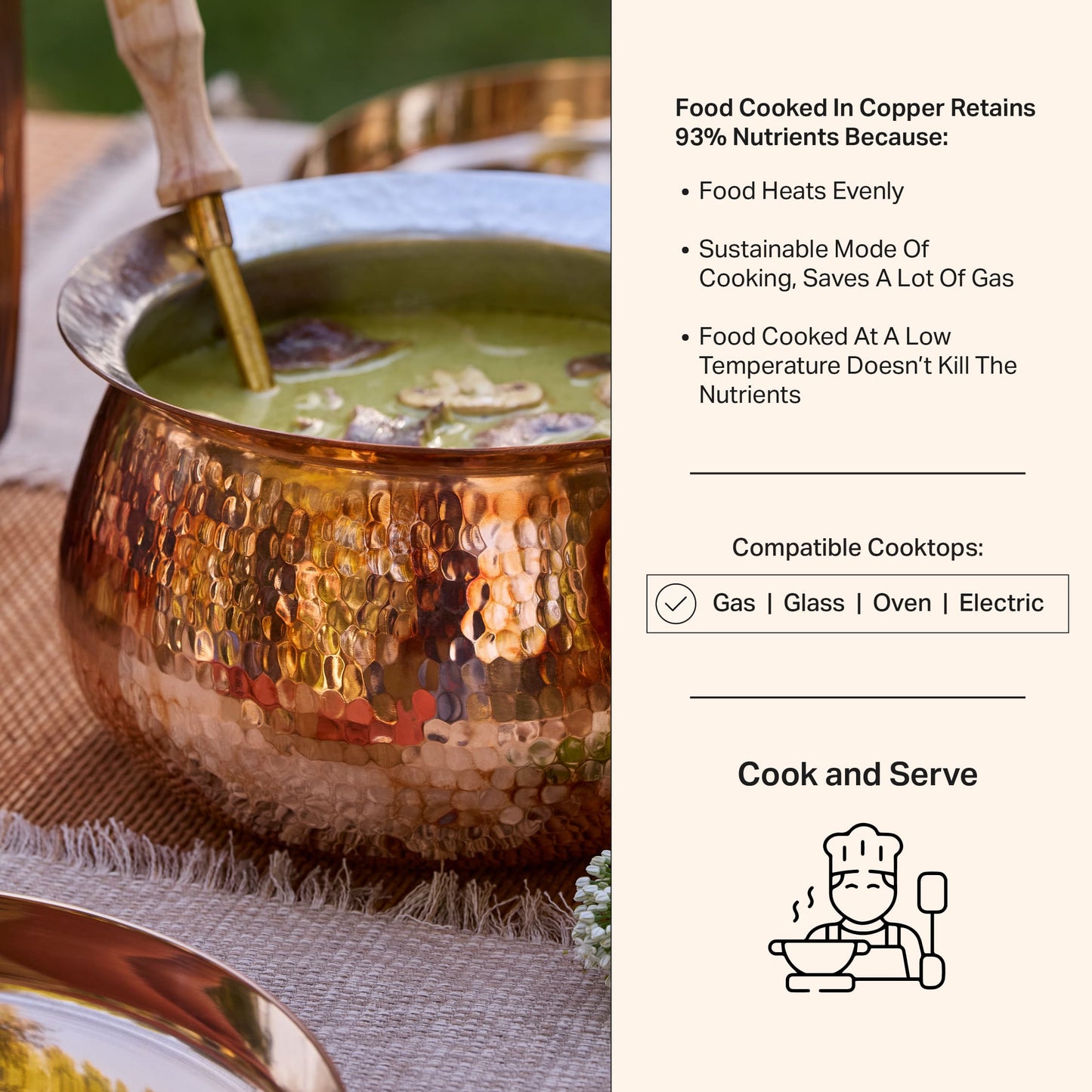 Copper Cookware Combo Set