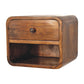 Solid Wood Mini Curve Floating Nightstand