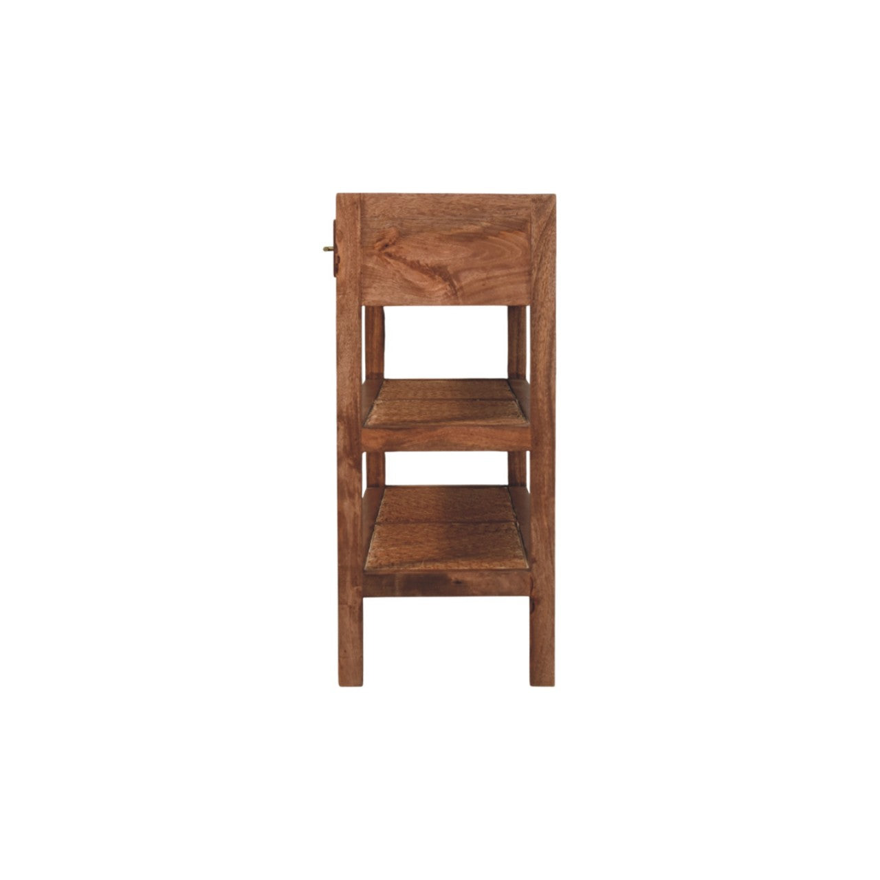 Solid Wood Woven Tier Console