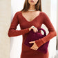 Wendy Top Handle Knit Clutch in Burgundy