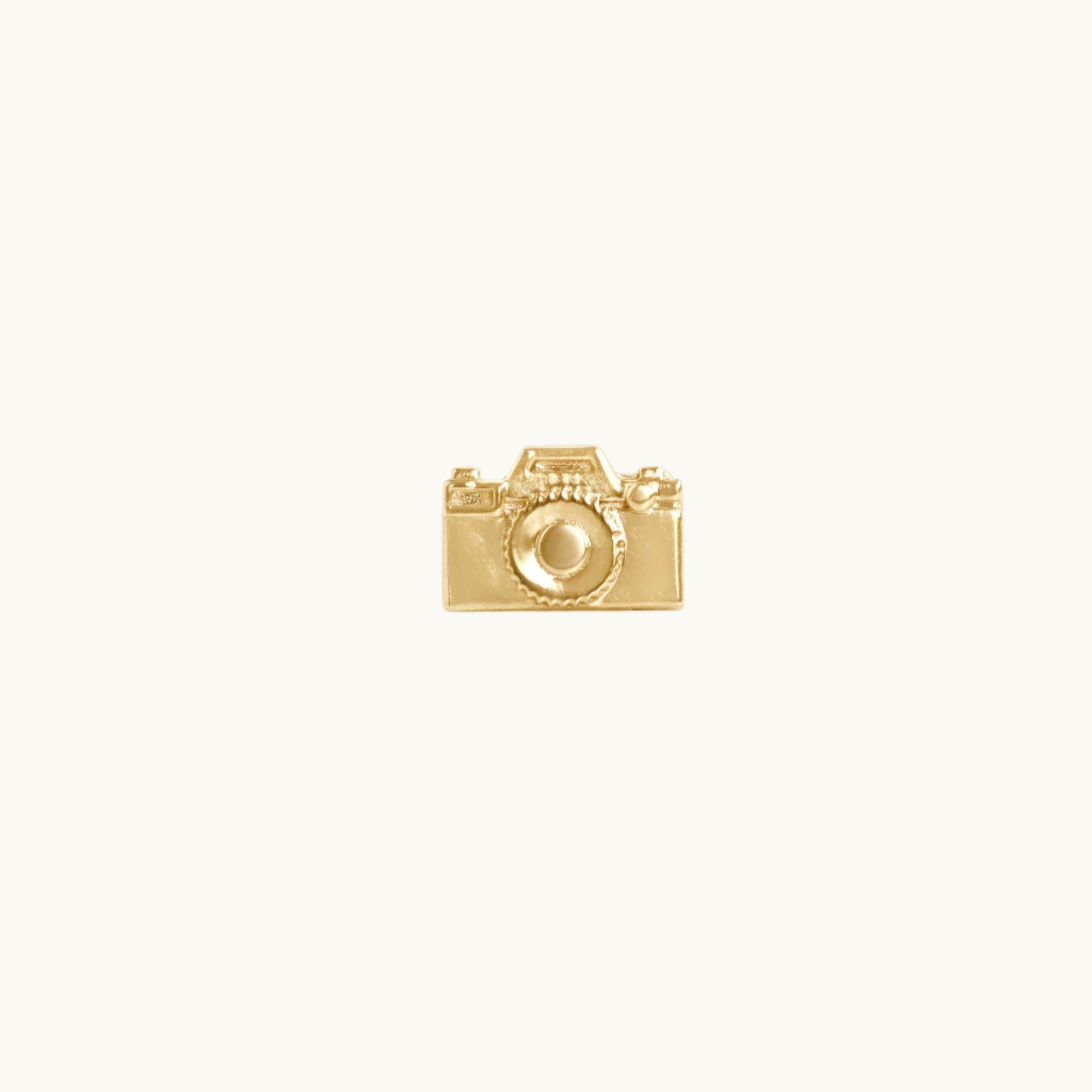 14K Yellow Gold Camera Stud