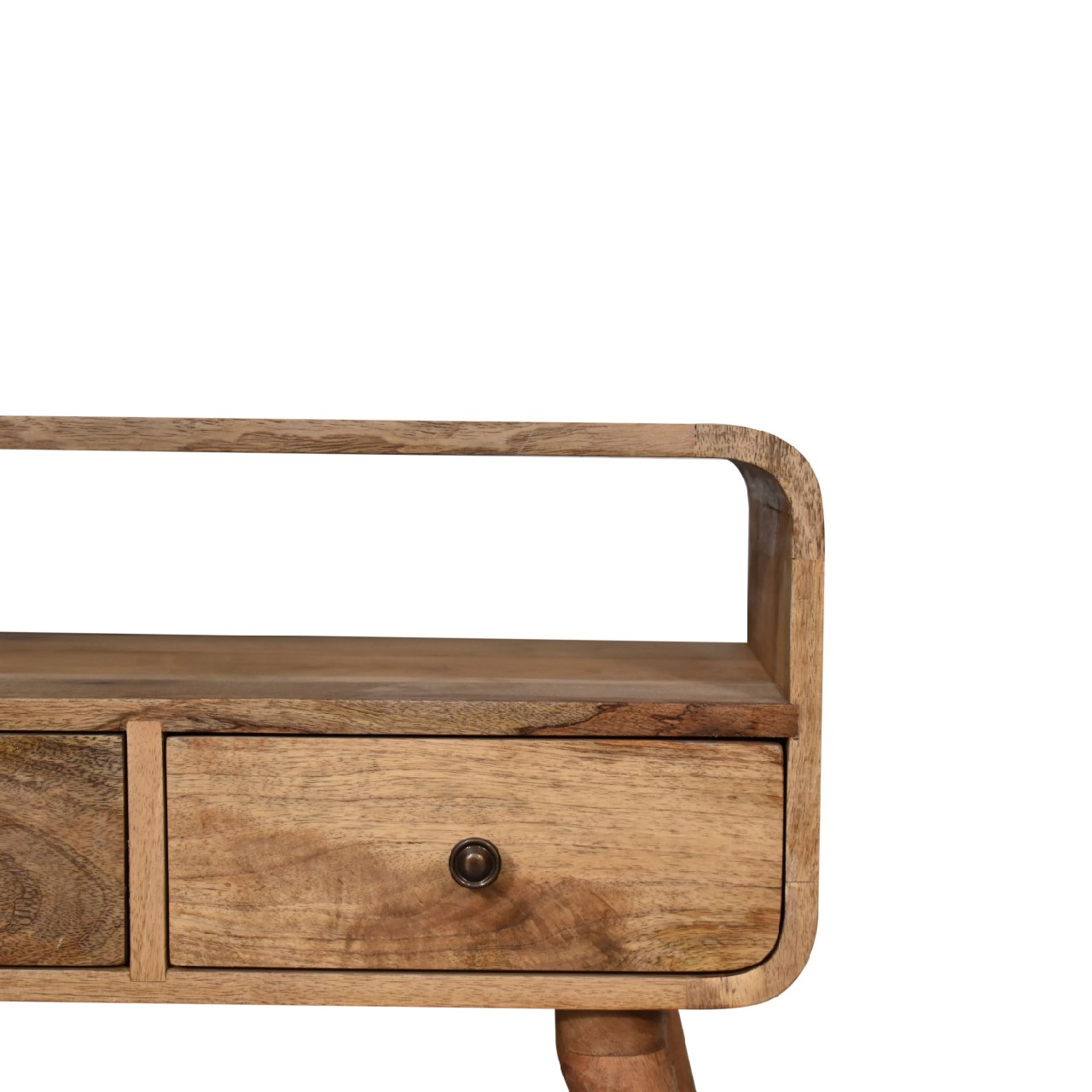 Solid Wood Mini Curved Media Unit