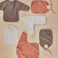 Bib Striped - Pack of 2 - Mellow / Choko