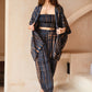 Angela Short Kimono Duster in Deep Sea Blue