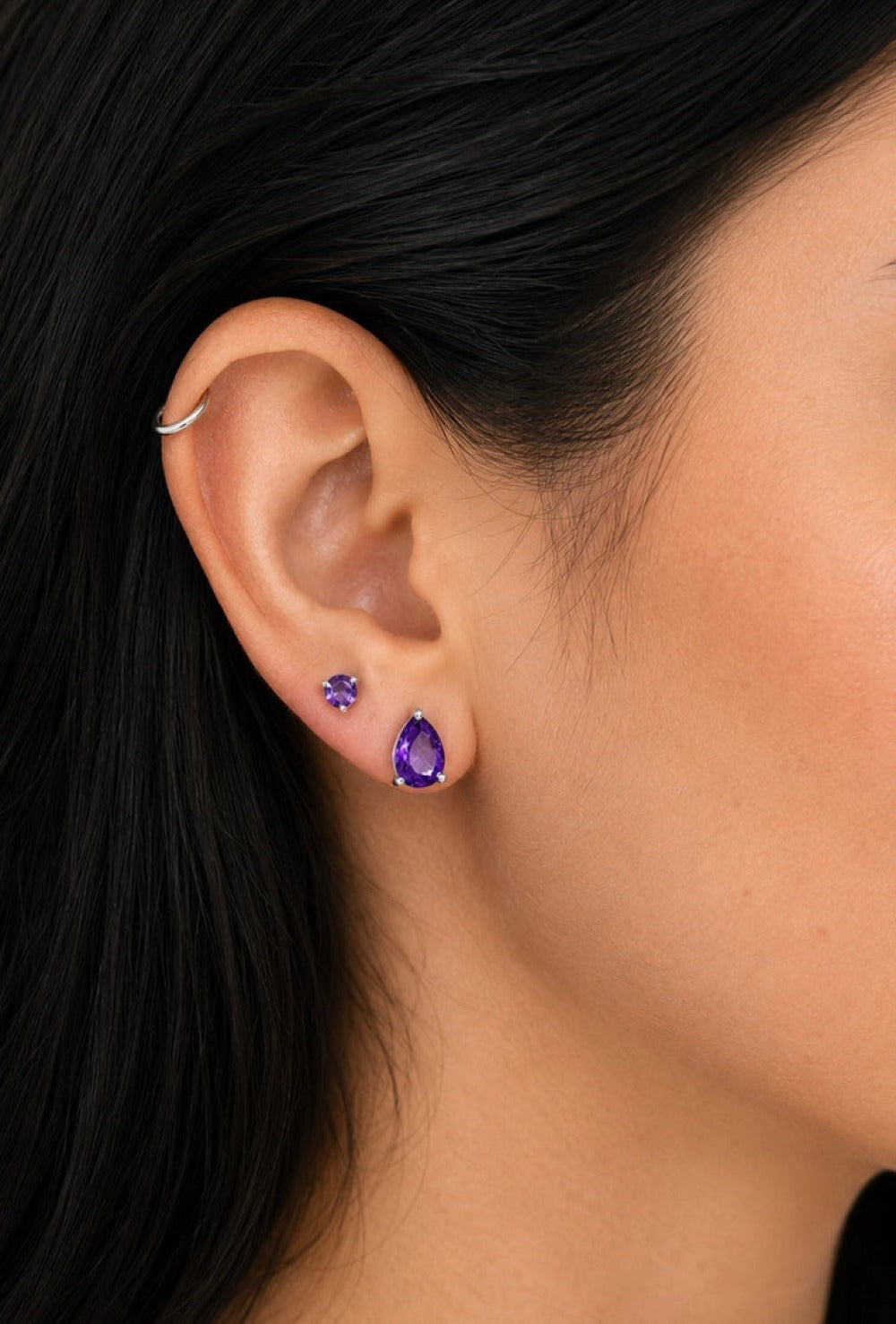 Teardrop Stud Earrings