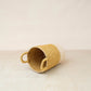 Mustard Tall Woven Basket Vase