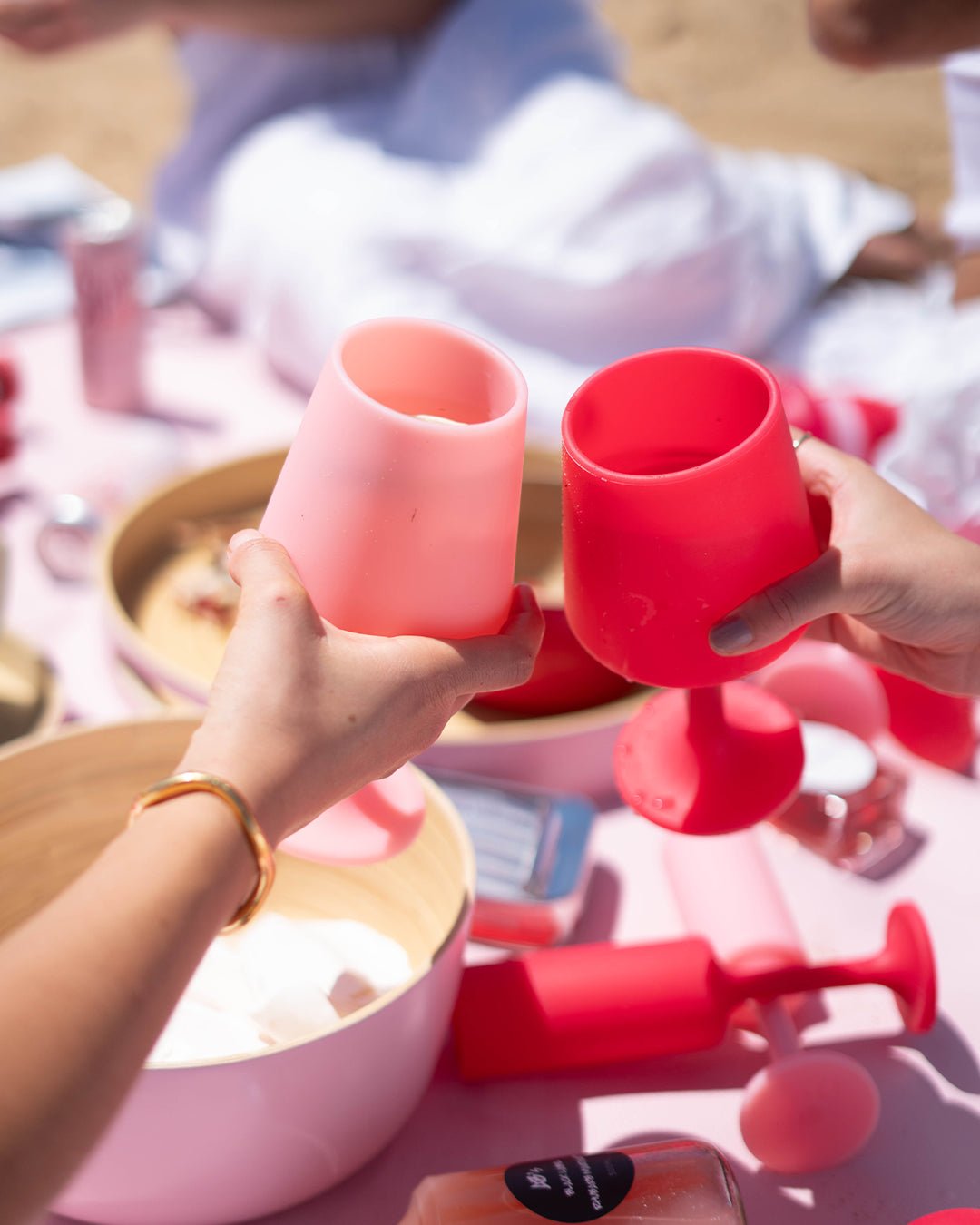 cherry + blush | swepp | silicone unbreakable wine glasses