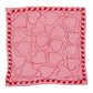 Full Hand Drawn Batik Tulis Bandana Authentic, 100% Soft Cotton, Pink Heart, Mother's Day Gift