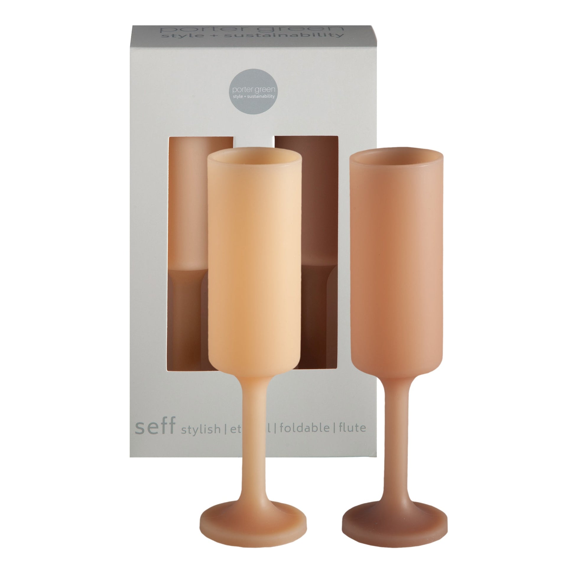 Wheat + Oat | Seff | Silicone Unbreakable Champagne Flutes
