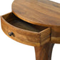 Solid Wood Amber Pedestal Console Table