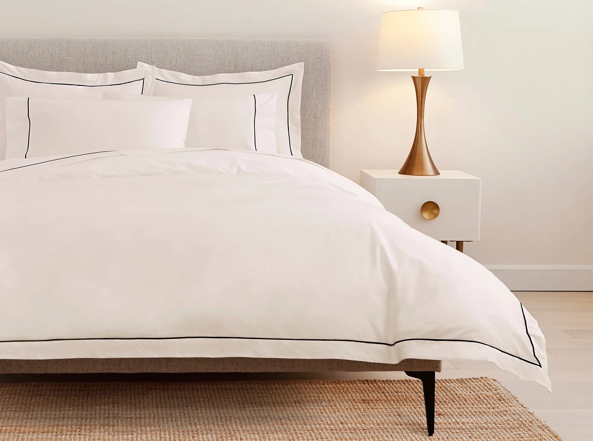 Classic Percale Embroidered Duvet Cover