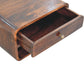 Solid Wood Curved California Walnut Wall-Mounted Bedside Table