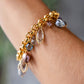 Colorful Gemstone and Pearl Charm Bracelet