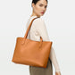 Elba medium size structured tote in vegetable-tanned leather