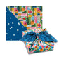 Assorted Set of 9 Reusable Cloth Furoshiki Gift Wrap | Holiday Collection