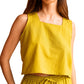 Becca Linen top in Lemongrass