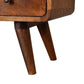 Solid Wood Mini Chestnut Curved Media Unit