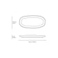 Shallow Organic Oval Platter Small Set of 4