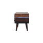 Solid Wood Walnut Curved Two Drawer Media Unit