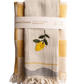 Lemon Hand-Stitched Towel Set