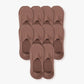 Unisex Cotton No Show Socks 10-Pack | Toffee Tan