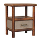 Solid Wood Solara Rattan Bedside Table