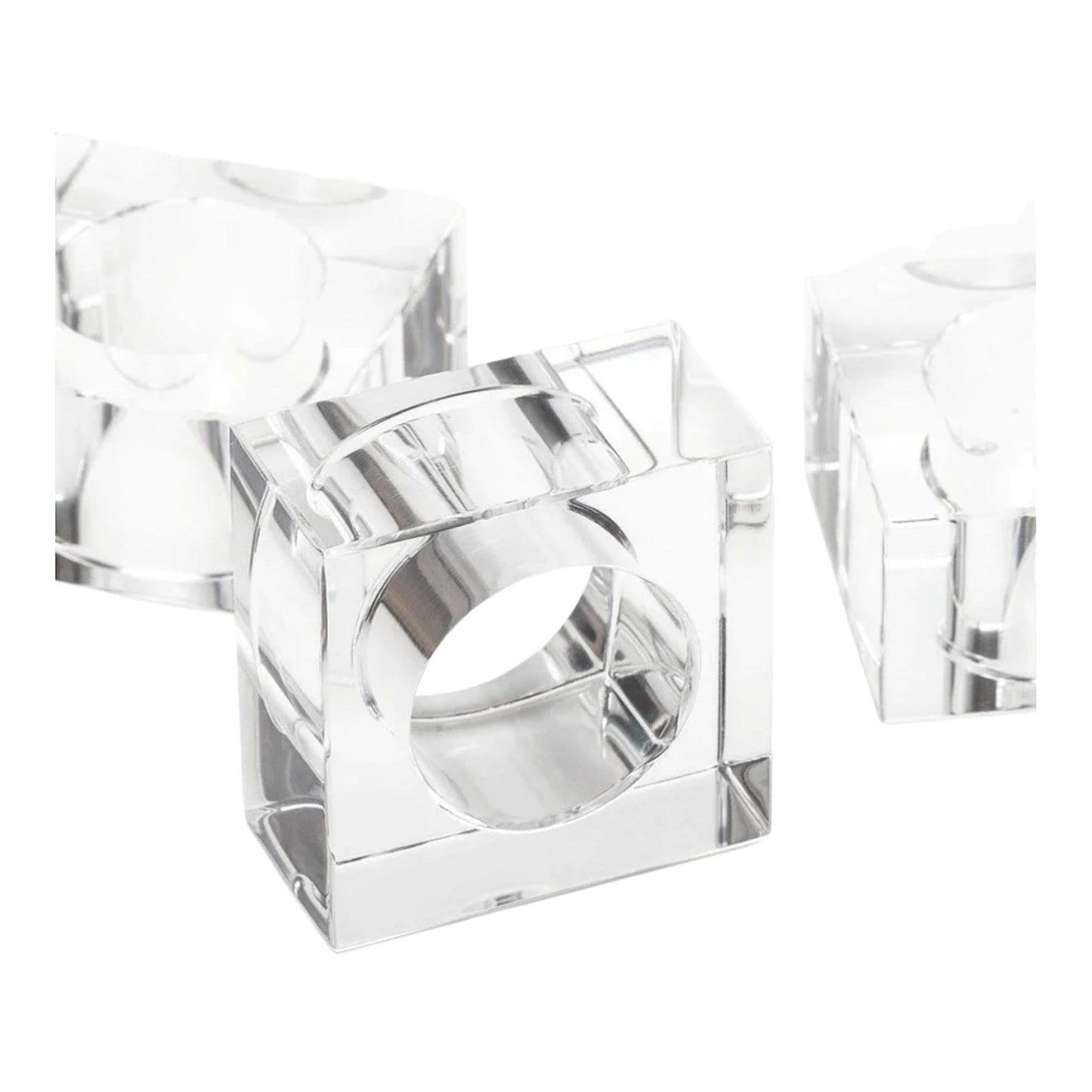 Acrylic Square Napkin Ring (Set of 4)