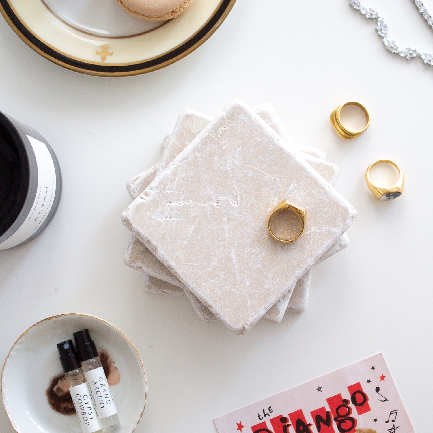 Marble Coaster Set