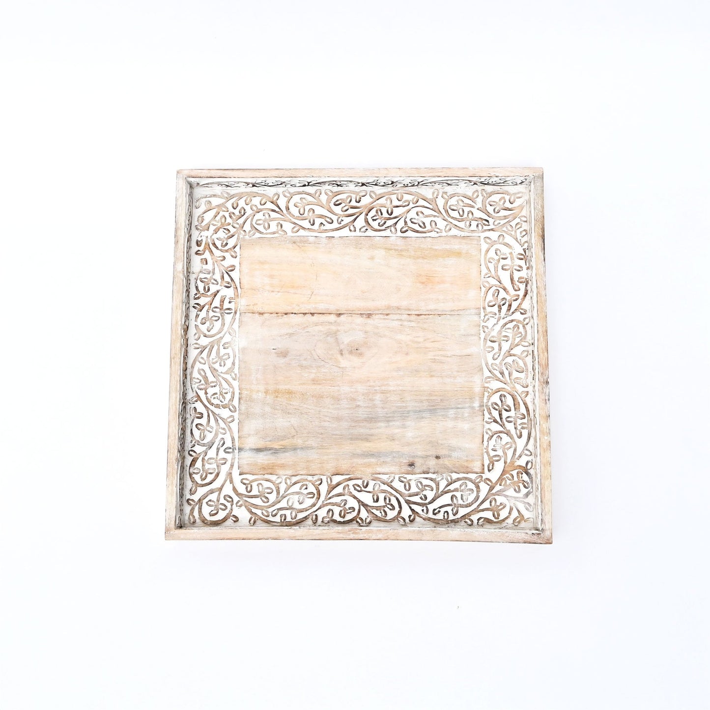 White Vine Tray | Hand-Carved | Mango Wood
