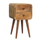 Solid Wood Mini Curved Nightstand