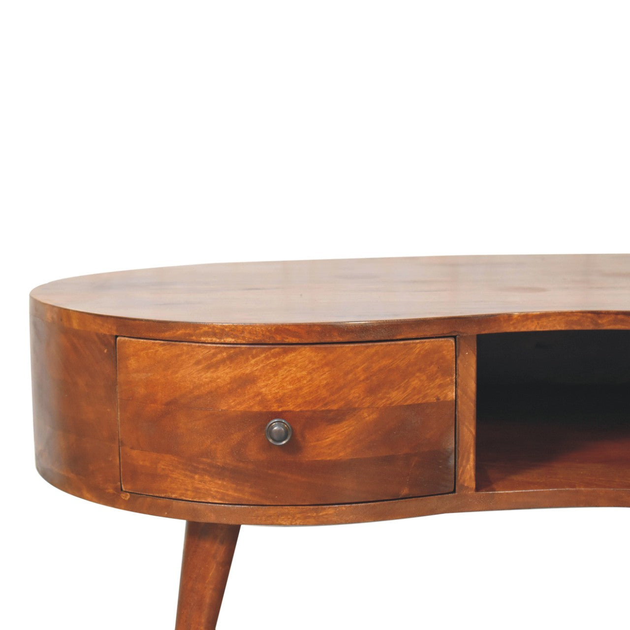 Solid Wood Large Chestnut Wave Coffee Table