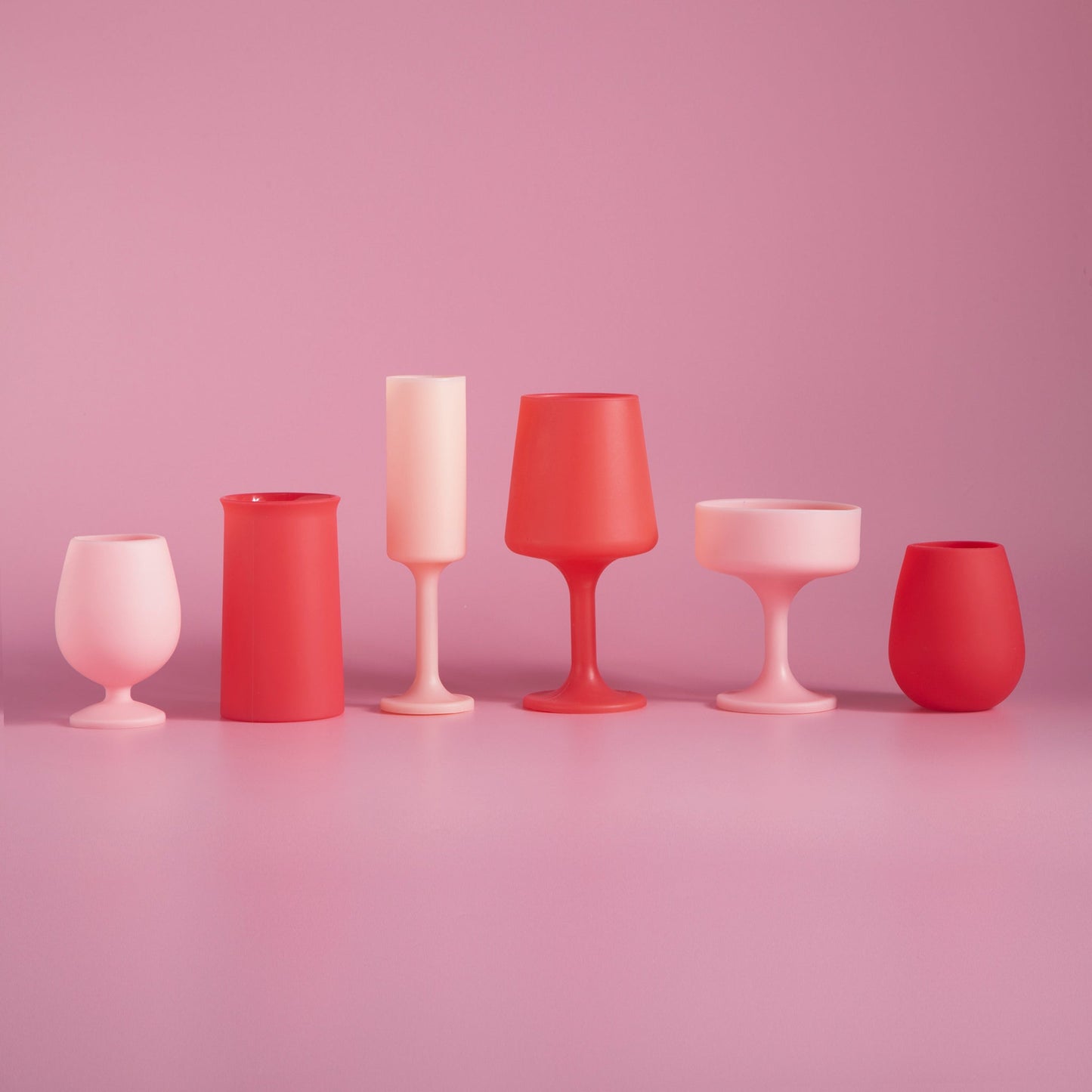 cherry + blush | stegg | silicone unbreakable highball glasses