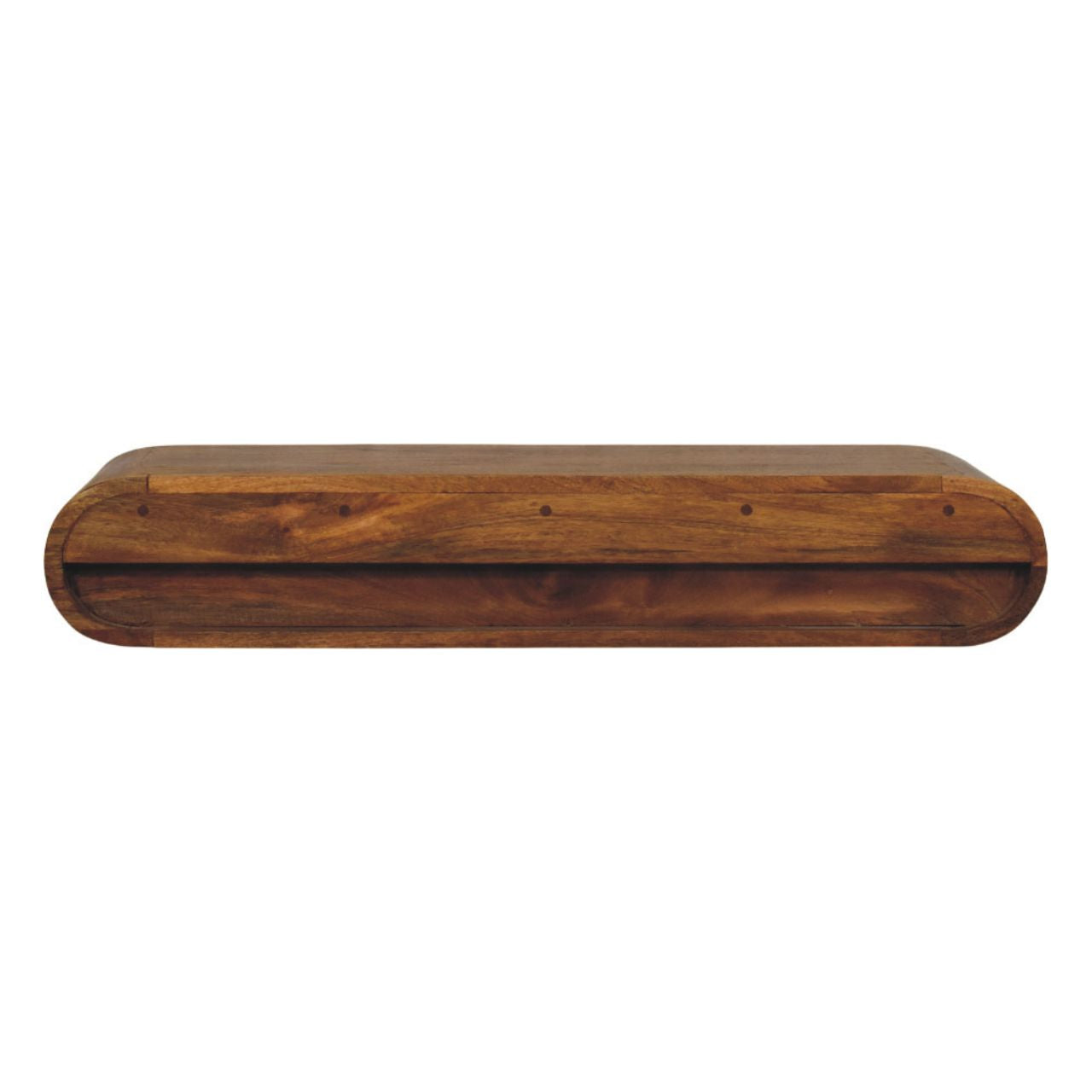 Solid Wood Arc Wall-Mounted Media Console