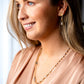 Two tone Rice Baroque Earring