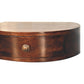 Solid Wood California Walnut Wall-Mounted Rounded Bedside Table
