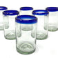 Cobalt Blue Rim Juice Glasses - Set of 6