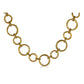 Gold  Sculpted Circle Necklace